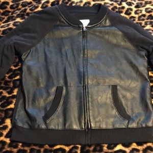 Black faux leather jacket